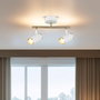 Opviq Lume - 71-12 Candelabro de Metal Blanco y Laca Antigua
